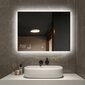 Vonios veidrodis su LED apšvietimu Flamespot, sidabrinis kaina ir informacija | Veidrodžiai | pigu.lt