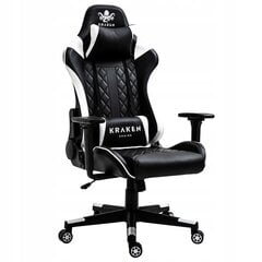 Pasukama žaidimų kėdė, Helios, Kraken Chairs, balta/juoda kaina ir informacija | Biuro kėdės | pigu.lt