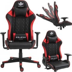 Pasukama žaidimų kėdė, Helios, Kraken Chairs, raudona/juoda цена и информация | Офисные кресла | pigu.lt