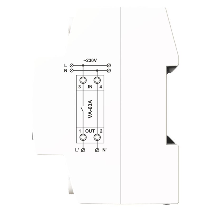 Įtampos rele DigiTOP VA-63A G3R 1 vnt. kaina ir informacija | Elektros jungikliai, rozetės | pigu.lt