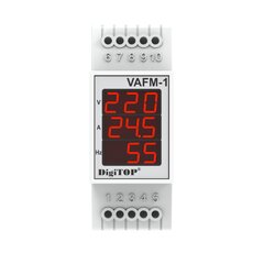 Skaitmeninis ampermetras-voltmetras ir dažnio matuoklis DigiTOP VAFM 1 vnt. цена и информация | Выключатели, розетки | pigu.lt