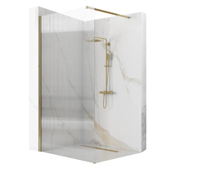 Rea aero intimo dušo sienelė, šlifuotas auksas 90 kaina ir informacija | Dušo durys ir sienelės | pigu.lt