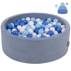 KiddyMoon 90X30 см/200 шаров ∅ 7 см/2,75 дюйма, углубление для детских поролоновых мячей, сертифицировано, сделано в ЕС, Winter: Белый/Белый/Синий цена и информация | Игрушки для малышей | pigu.lt