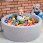 Kamuoliukų baseinas KiddyMoon 90x30cm/600, pilkas цена и информация | Žaislai kūdikiams | pigu.lt