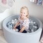 Kamuoliukų baseinas KiddyMoon 90x30cm/600, pilkas цена и информация | Žaislai kūdikiams | pigu.lt