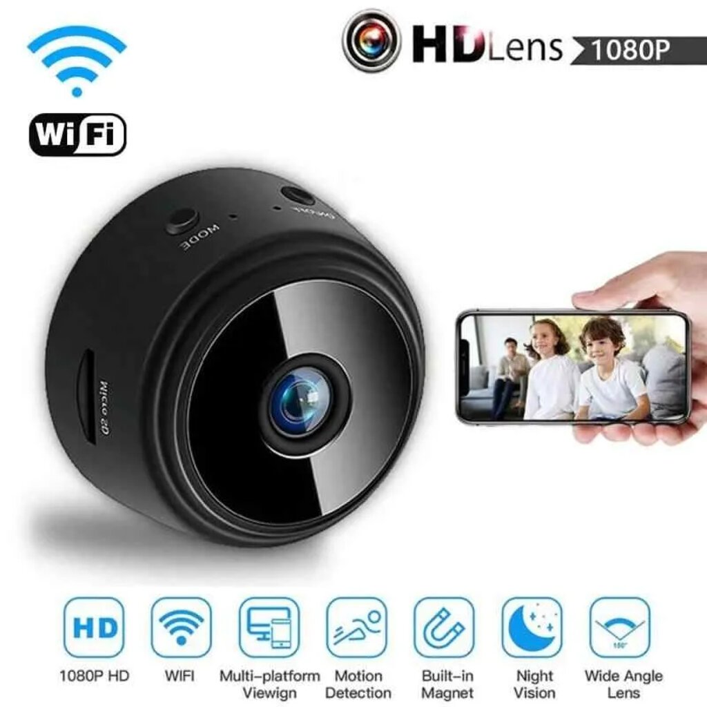 4K Full HD1080P Mini WiFi Camera IR-CUT Защита от обнаружения движения  HD-видеорегистратор Поддержка TF-карты цена | pigu.lt