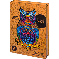 Medinė dėlionė Unidragon Charming Owl, 186 det. kaina ir informacija | Dėlionės (puzzle) | pigu.lt