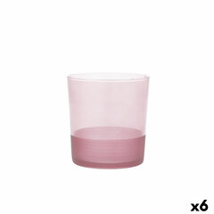 Стакан Quid Pincel Розовый Cтекло 380 ml (6 штук) цена и информация | Стаканы, фужеры, кувшины | pigu.lt