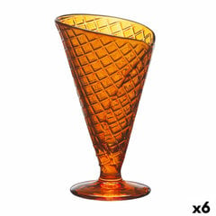 Чашка для мороженого и смузи Gelato Оранжевый Cтекло 210 ml (6 штук) цена и информация | Стаканы, фужеры, кувшины | pigu.lt