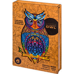 Medinė dėlionė Unidragon Charming Owl, 366 det. цена и информация | Пазлы | pigu.lt