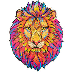 Medinė dėlionė Unidragon Mysterious Lion, 106 det. цена и информация | Пазлы | pigu.lt