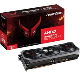 PowerColor Red Devil AMD Radeon RX 7700 XT (RX 7700 XT 12G-E/OC) kaina ir informacija | Vaizdo plokštės (GPU) | pigu.lt