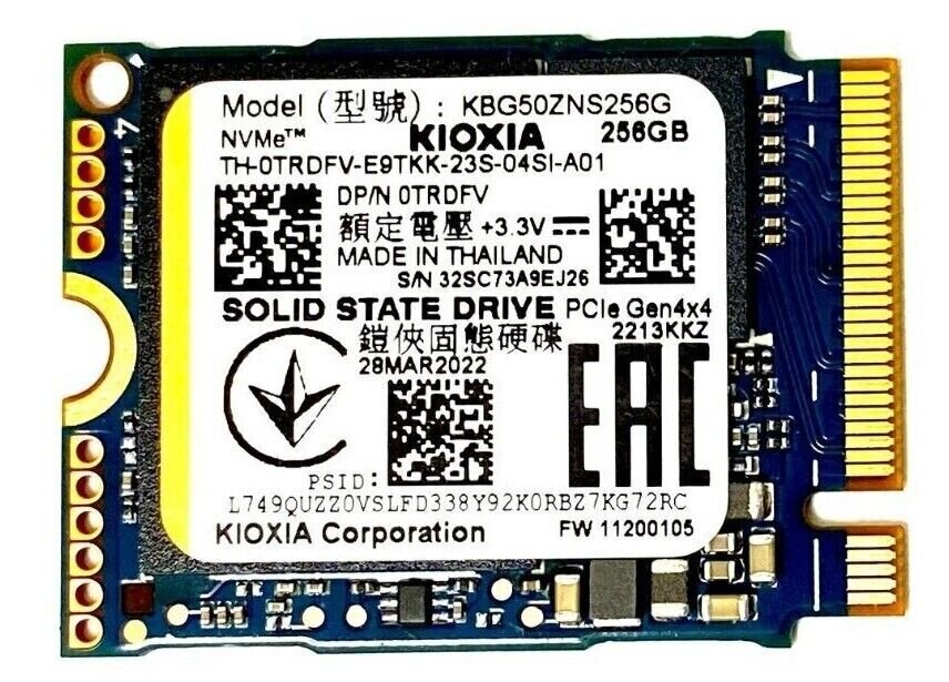 Kioxia BG5 KBG50ZNS256G цена и информация | Vidiniai kietieji diskai (HDD, SSD, Hybrid) | pigu.lt