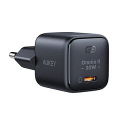 Wall Charger Aukey PA-B1L,USB-C, 30W (black) цена и информация | Зарядные устройства для телефонов | pigu.lt