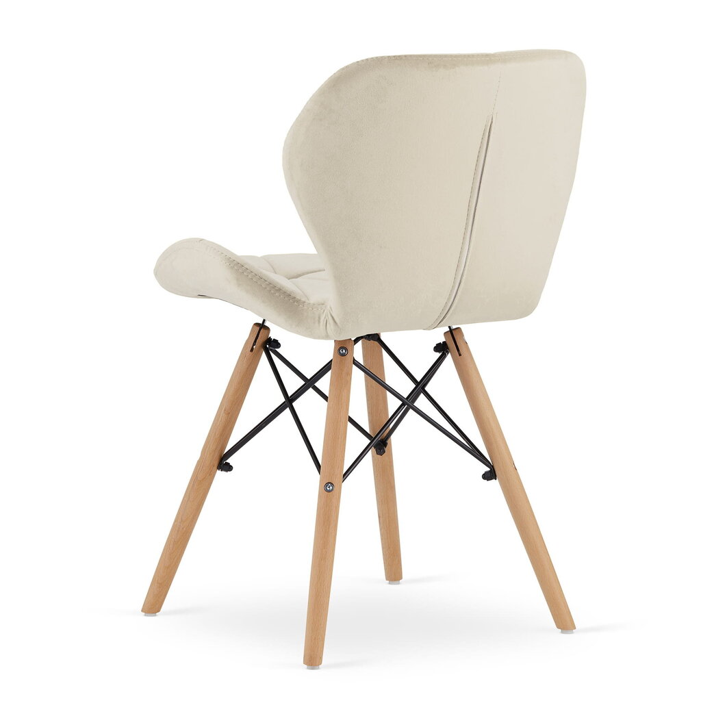 2-ių kėdžių komplektas Leobert Lago, smėlio/rudas цена и информация | Virtuvės ir valgomojo kėdės | pigu.lt