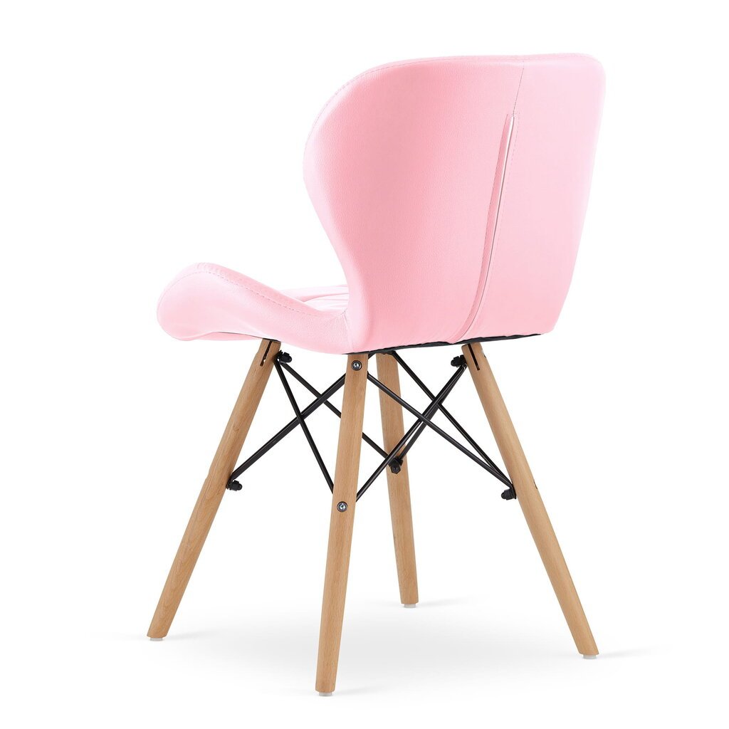 3-ių kėdžių komplektas Lago, rožinis цена и информация | Virtuvės ir valgomojo kėdės | pigu.lt