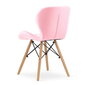 3-ių kėdžių komplektas Lago, rožinis kaina ir informacija | Virtuvės ir valgomojo kėdės | pigu.lt