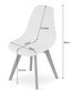 2-ių kėdžių komplektas Kito, baltas kaina ir informacija | Virtuvės ir valgomojo kėdės | pigu.lt