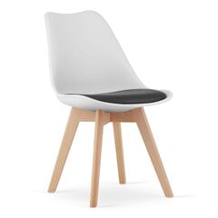 Набор из 2 стульев Mark, черный/белый цена и информация | Стулья для кухни и столовой | pigu.lt