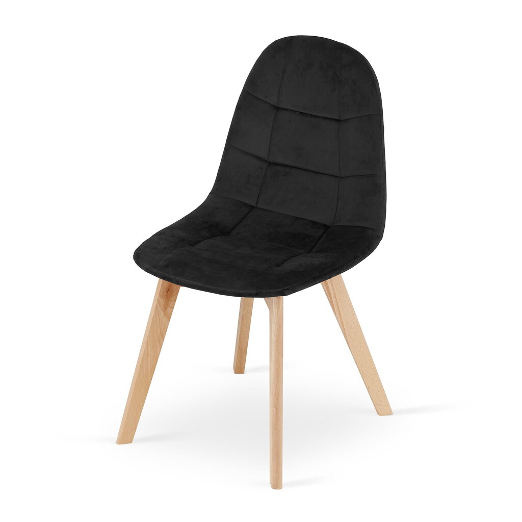 3-ių kėdžių komplektas Bora, juodas kaina ir informacija | Virtuvės ir valgomojo kėdės | pigu.lt