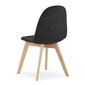 3-ių kėdžių komplektas Bora, juodas kaina ir informacija | Virtuvės ir valgomojo kėdės | pigu.lt