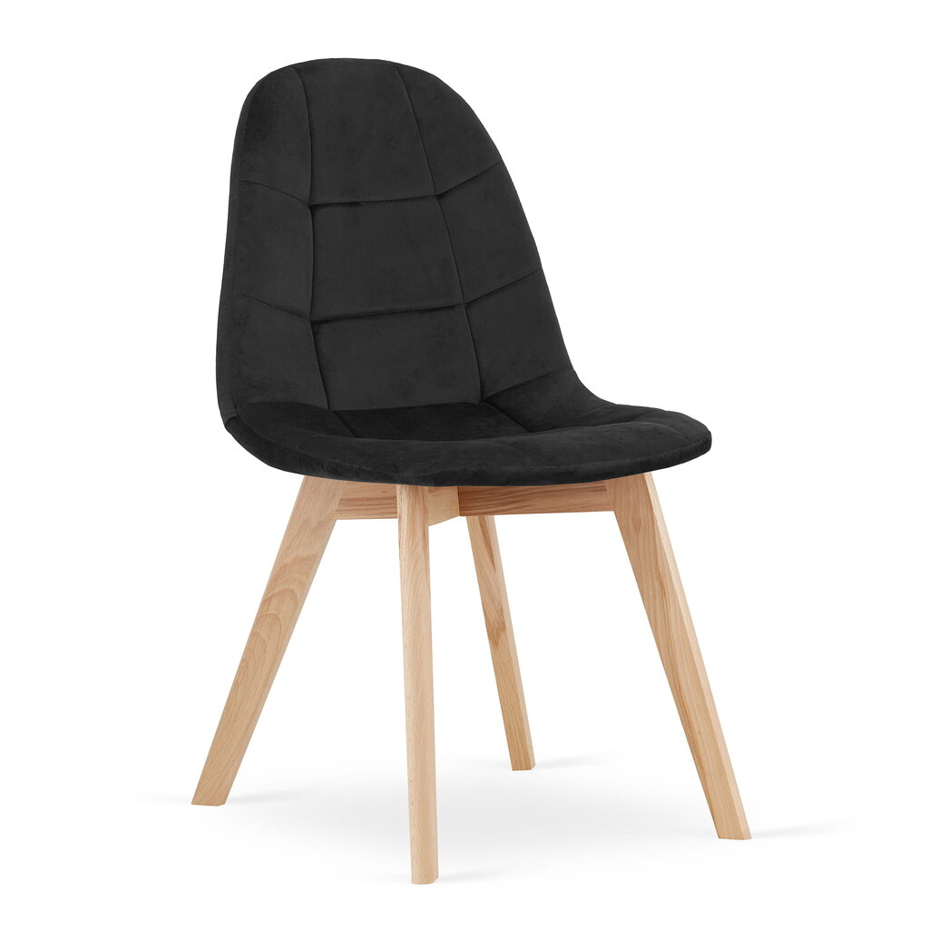 2-ių kėdžių komplektas Bora, juodas kaina ir informacija | Virtuvės ir valgomojo kėdės | pigu.lt