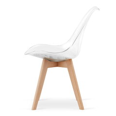3-ių kėdžių komplektas Leobert Mark, baltas/rudas kaina ir informacija | Virtuvės ir valgomojo kėdės | pigu.lt