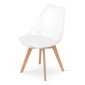 2-ių kėdžių komplektas Leobert Mark, baltas/rudas kaina ir informacija | Virtuvės ir valgomojo kėdės | pigu.lt