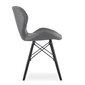 3-ių kėdžių komplektas Lago, pilkas kaina ir informacija | Virtuvės ir valgomojo kėdės | pigu.lt