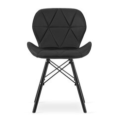 3-ių kėdžių komplektas Lago, juodas kaina ir informacija | Virtuvės ir valgomojo kėdės | pigu.lt