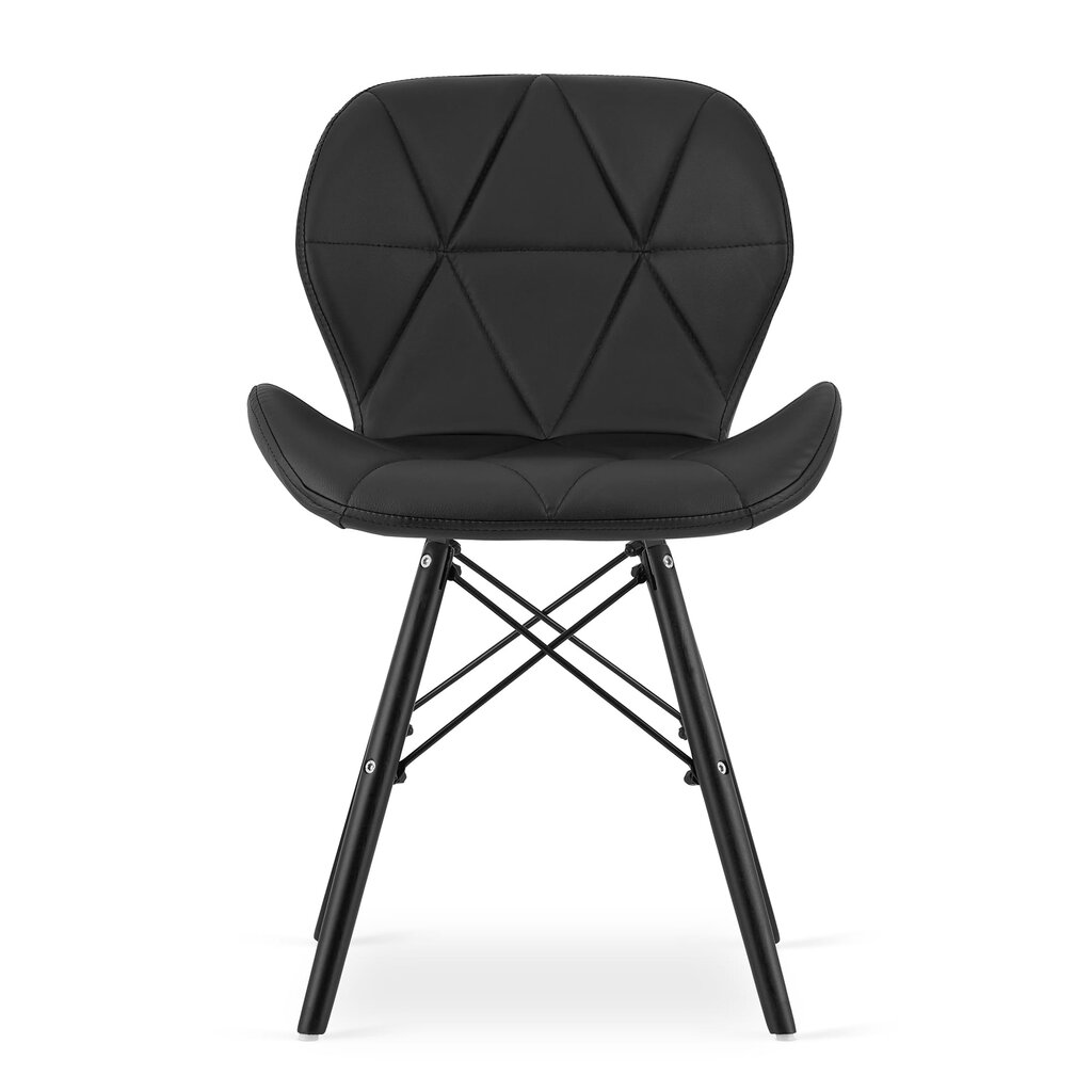 2-ių kėdžių komplektas Lago, juodas kaina ir informacija | Virtuvės ir valgomojo kėdės | pigu.lt