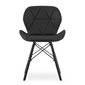 2-ių kėdžių komplektas Lago, juodas kaina ir informacija | Virtuvės ir valgomojo kėdės | pigu.lt