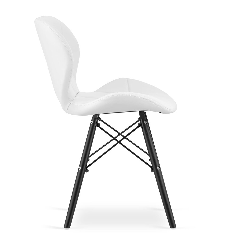 3-ių kėdžių komplektas Lago, baltas kaina ir informacija | Virtuvės ir valgomojo kėdės | pigu.lt