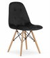 3-ių kėdžių komplektas Dumo, juodas kaina ir informacija | Virtuvės ir valgomojo kėdės | pigu.lt