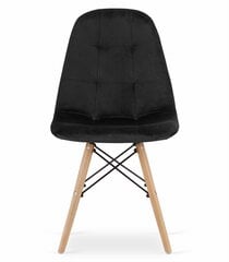 Набор из 3 стульев Dumo, черный цена и информация | Стулья для кухни и столовой | pigu.lt