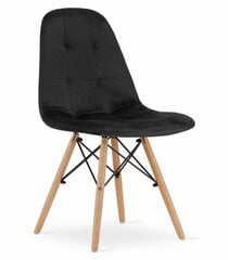 Набор из 2 стульев Dumo, черный цена и информация | Стулья для кухни и столовой | pigu.lt