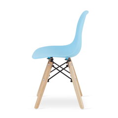 2-ių vaikiškų kėdžių komplektas Leobert Zubi, mėlynas/rudas kaina ir informacija | Vaikiškos kėdutės ir staliukai | pigu.lt