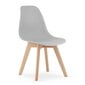 2-ių kėdžių komplektas Kito, pilkas kaina ir informacija | Virtuvės ir valgomojo kėdės | pigu.lt