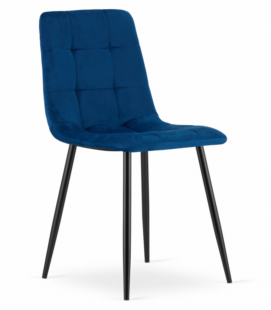 3-ių kėdžių komplektas Kara, mėlynas kaina ir informacija | Virtuvės ir valgomojo kėdės | pigu.lt