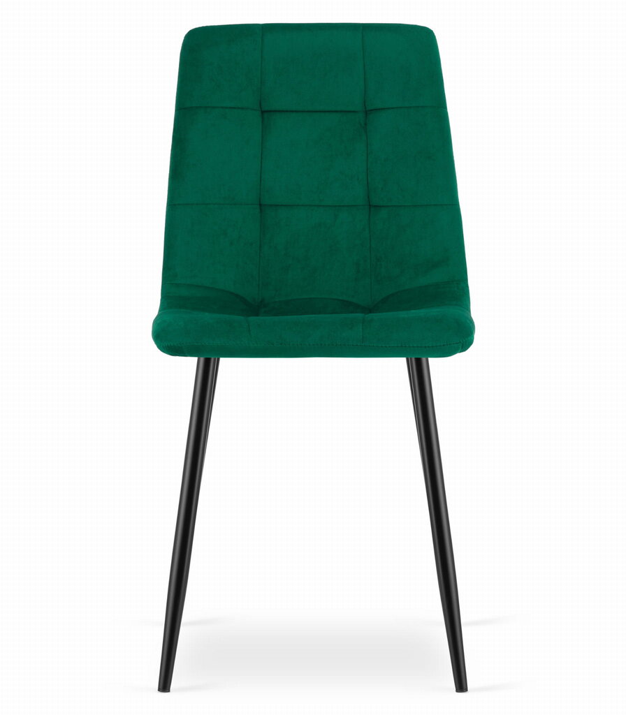 2-ių kėdžių komplektas Kara, žalias kaina ir informacija | Virtuvės ir valgomojo kėdės | pigu.lt