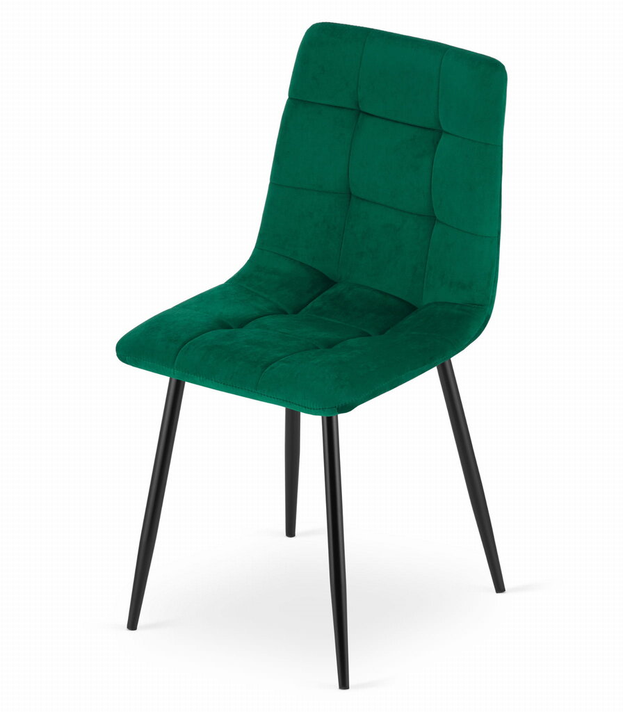 2-ių kėdžių komplektas Kara, žalias kaina ir informacija | Virtuvės ir valgomojo kėdės | pigu.lt