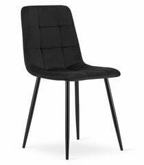 2-ių kėdžių komplektas Kara, juodas kaina ir informacija | Virtuvės ir valgomojo kėdės | pigu.lt