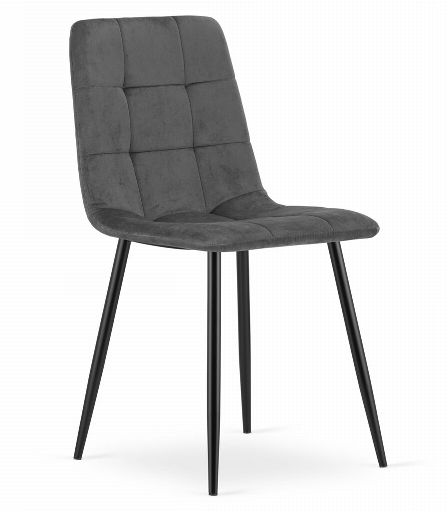 3-ių kėdžių komplektas Kara, pilkas kaina ir informacija | Virtuvės ir valgomojo kėdės | pigu.lt