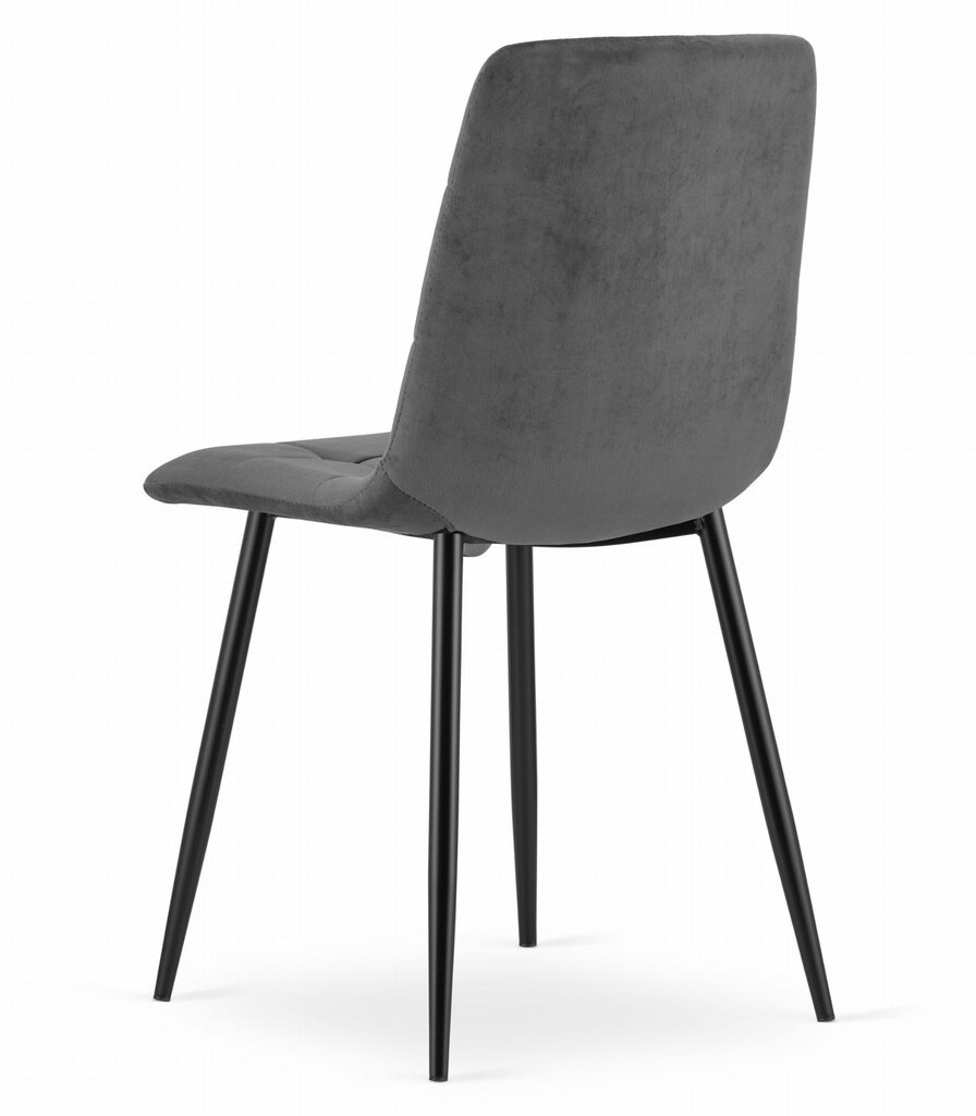 3-ių kėdžių komplektas Kara, pilkas цена и информация | Virtuvės ir valgomojo kėdės | pigu.lt
