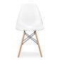 2-ių kėdžių komplektas Osaka, baltas/rudas kaina ir informacija | Virtuvės ir valgomojo kėdės | pigu.lt