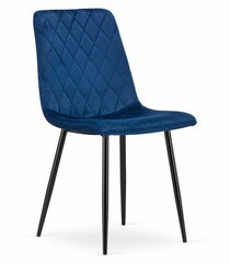 2-ių kėdžių komplektas Turin, mėlynas kaina ir informacija | Virtuvės ir valgomojo kėdės | pigu.lt