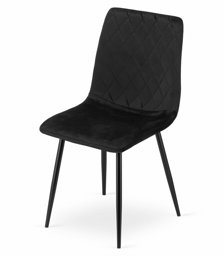 3-ių kėdžių komplektas Turin, juodas kaina ir informacija | Virtuvės ir valgomojo kėdės | pigu.lt