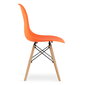 3-ių kėdžių komplektas Osaka, oranžinis/rudas kaina ir informacija | Virtuvės ir valgomojo kėdės | pigu.lt