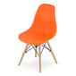 3-ių kėdžių komplektas Osaka, oranžinis/rudas kaina ir informacija | Virtuvės ir valgomojo kėdės | pigu.lt