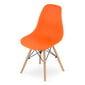2-ių kėdžių komplektas Osaka, oranžinis/rudas kaina ir informacija | Virtuvės ir valgomojo kėdės | pigu.lt